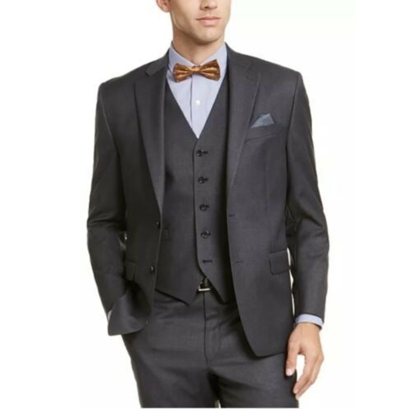 Lauren Ralph Lauren Mens Classic Fit Sport Coat Blazer Charcoal Grey 50R