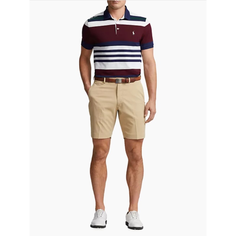 Polo Ralph Lauren Mens 9" Twill Flat Front Golf Shorts Khaki 36