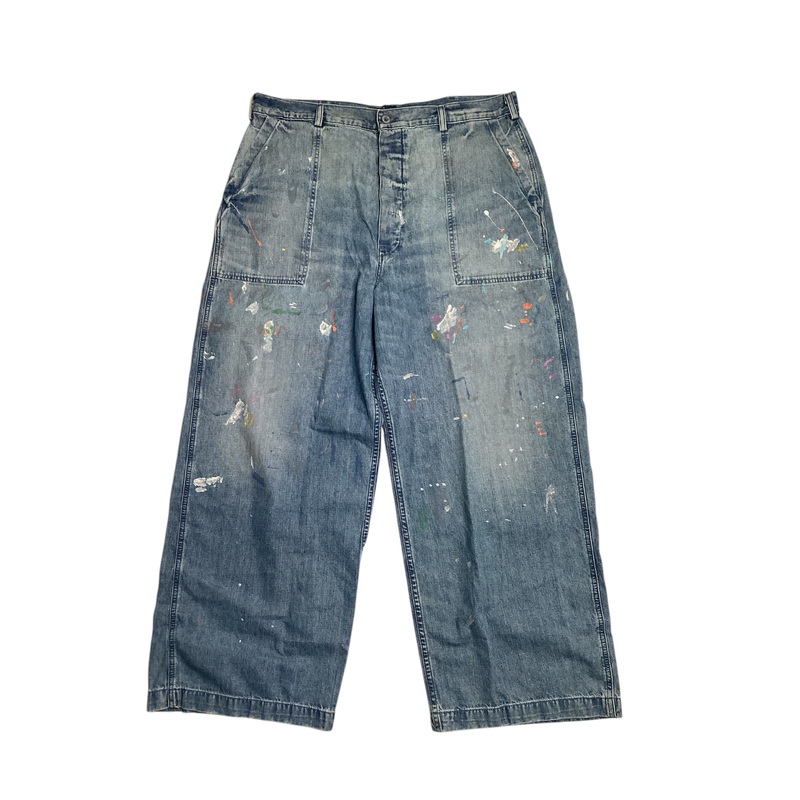 Polo Ralph Lauren Mens Big Fit Naval Inspired Distressed Jeans Blue 38 x 32