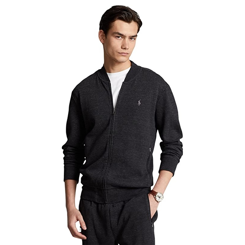 Polo Ralph Lauren Mens Full Zip Up Sweatshirt Black Heather Small