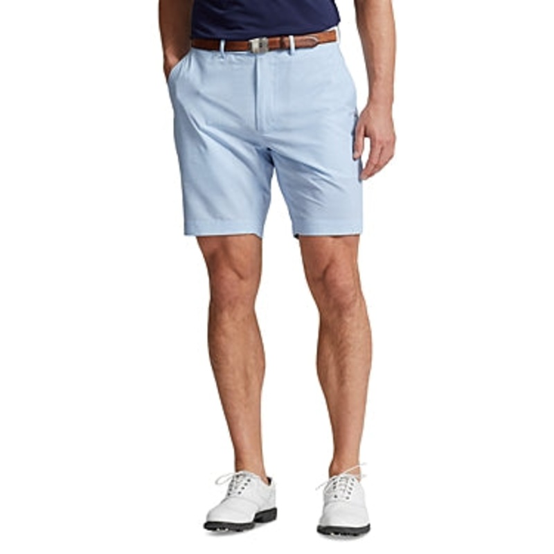 Polo Ralph Lauren RLX Stretch Houndstooth Tailored Fit 9" Shorts Blue White 36