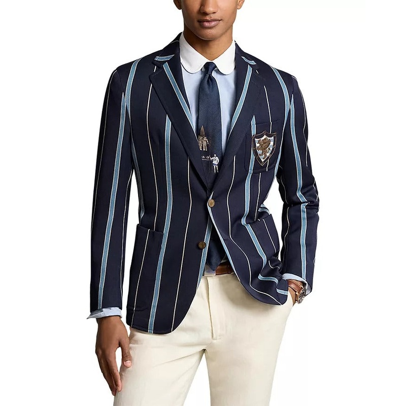 Polo Ralph Lauren Soft Tailored Wool Cricket Blazer Sport Coat 42R Navy Blue