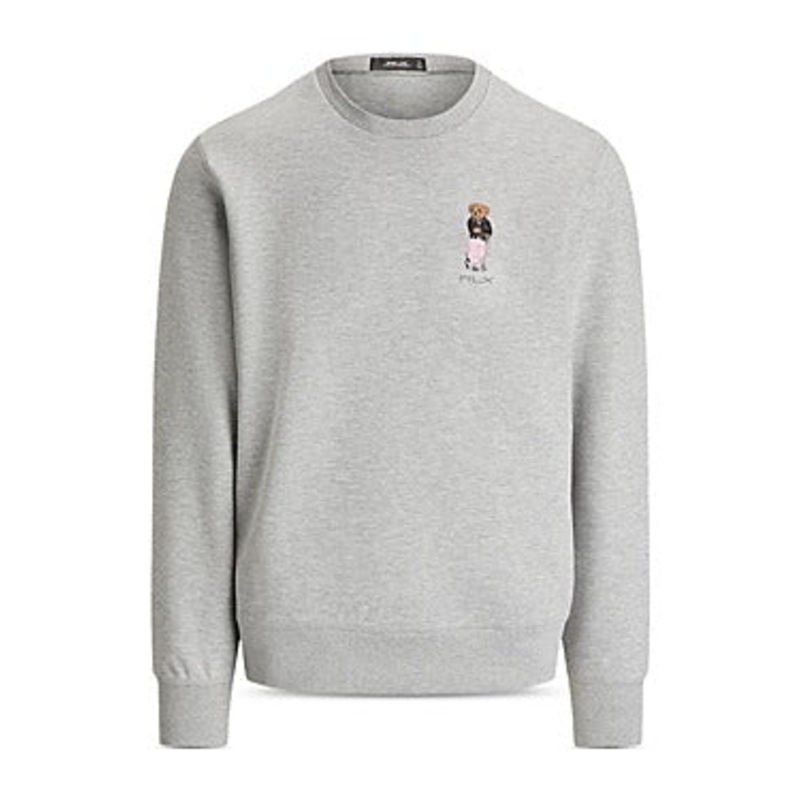 RLX Mens Ralph Lauren Golf Polo Bear Crewneck Sweatshirt Large Grey