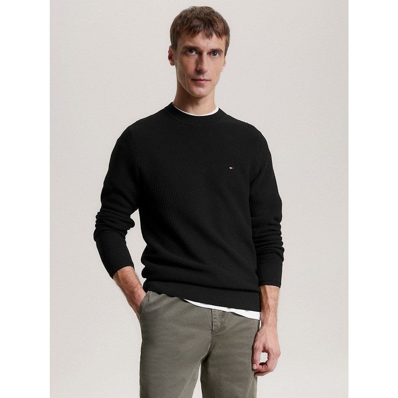Tommy Hilfiger Rectangle Stitch Sweater Black Small