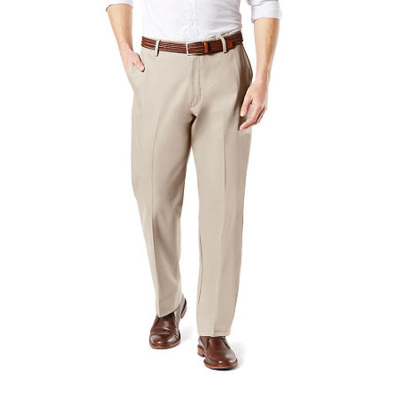 Dockers Mens Classic Fit Signature Khaki Pants Beige 40 x 29