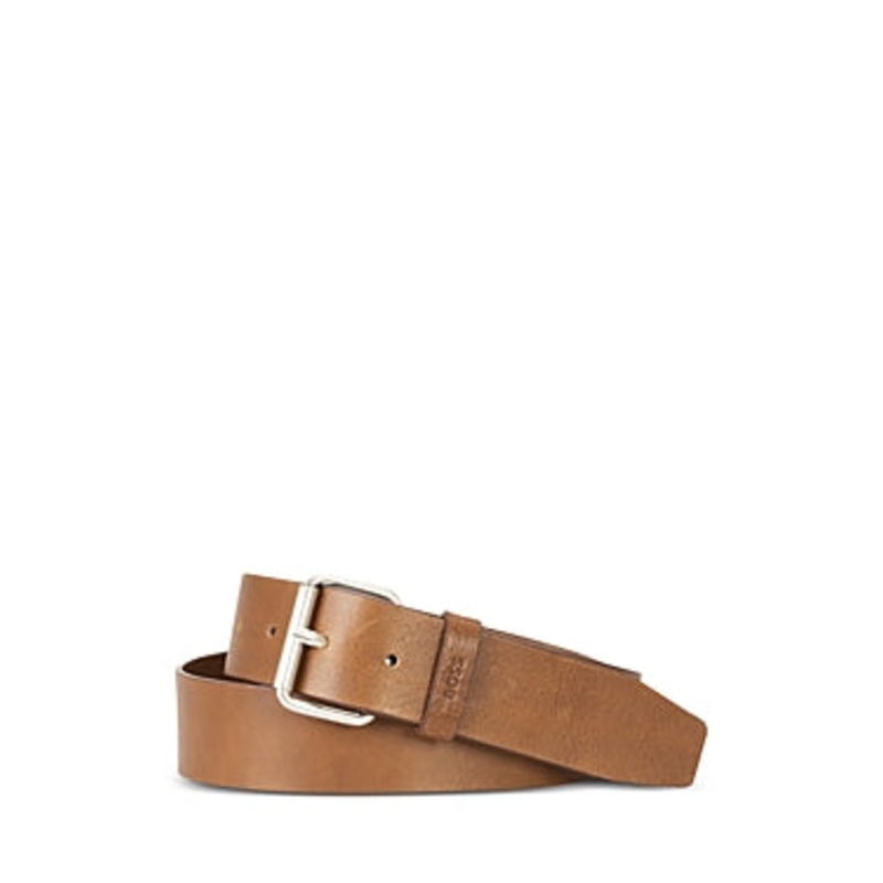 HUGO BOSS Men's Serge Logo Leather Belt Brown 36