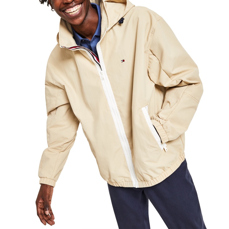 Tommy Hilfiger Men's Modern Wind Regatta Jacket Coat Gold XL
