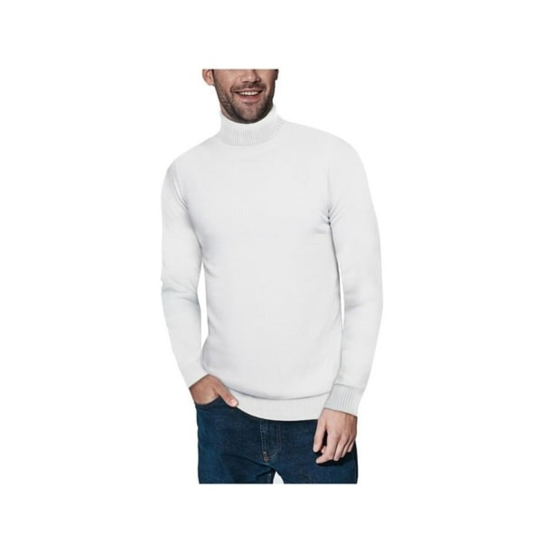 X Ray Men's Basic Mock Neck Sweater Off White XL