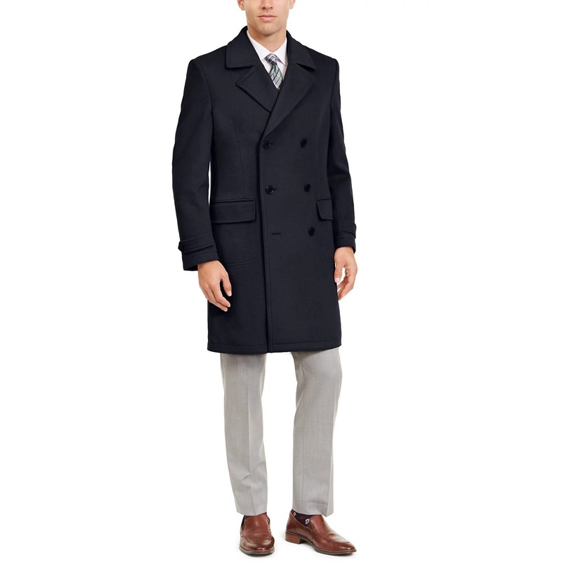 Lauren Ralph Lauren Men's Classic-Fit Double Breasted Lumber Coat 42R Navy Blue