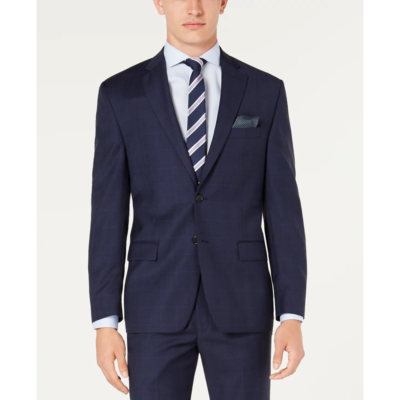 Lauren Ralph Lauren Men's Classic UltraFlex Stretch Suit Jacket 46R Blue Plaid