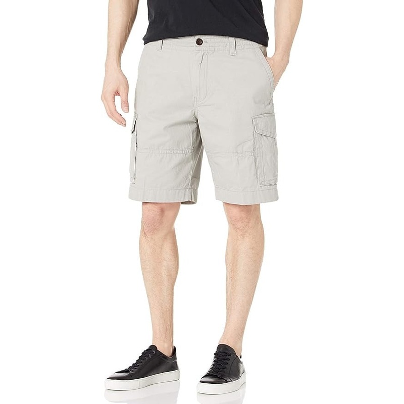 Tommy Hilfiger 10" Cargo Shorts Men's Essential Solid Cargo Shorts Size 40 Grey