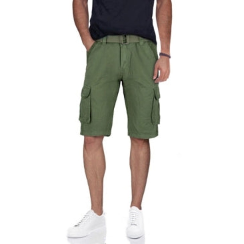 X Ray Men's Belted Cargo Shorts Grass 38