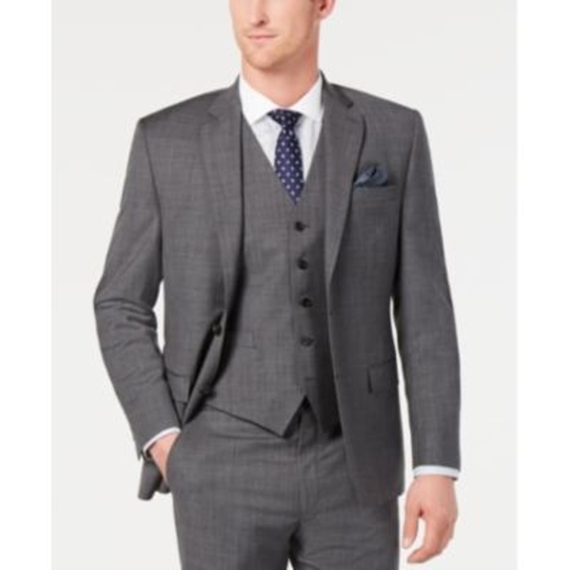 Lauren Ralph Lauren Men's Classic-Fit UltraFlex Stretch Suit Jacket 48L Grey