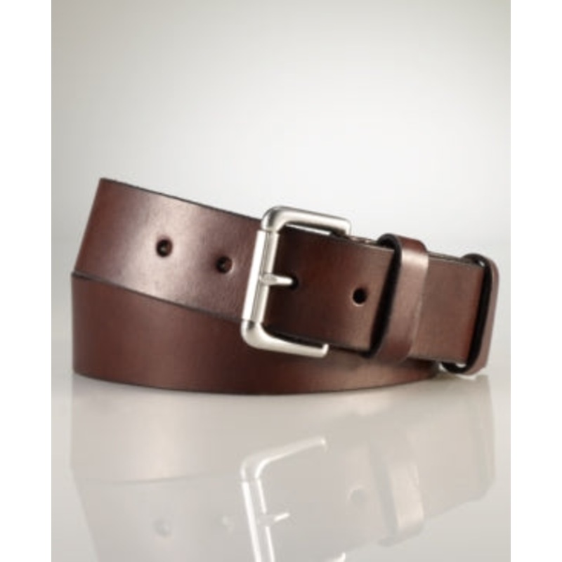 Polo Ralph Lauren Mens Brown Leather Belt Size 34