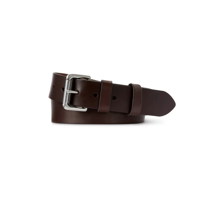 Polo Ralph Lauren Mens Leather Roller Buckle Belt Brown 36