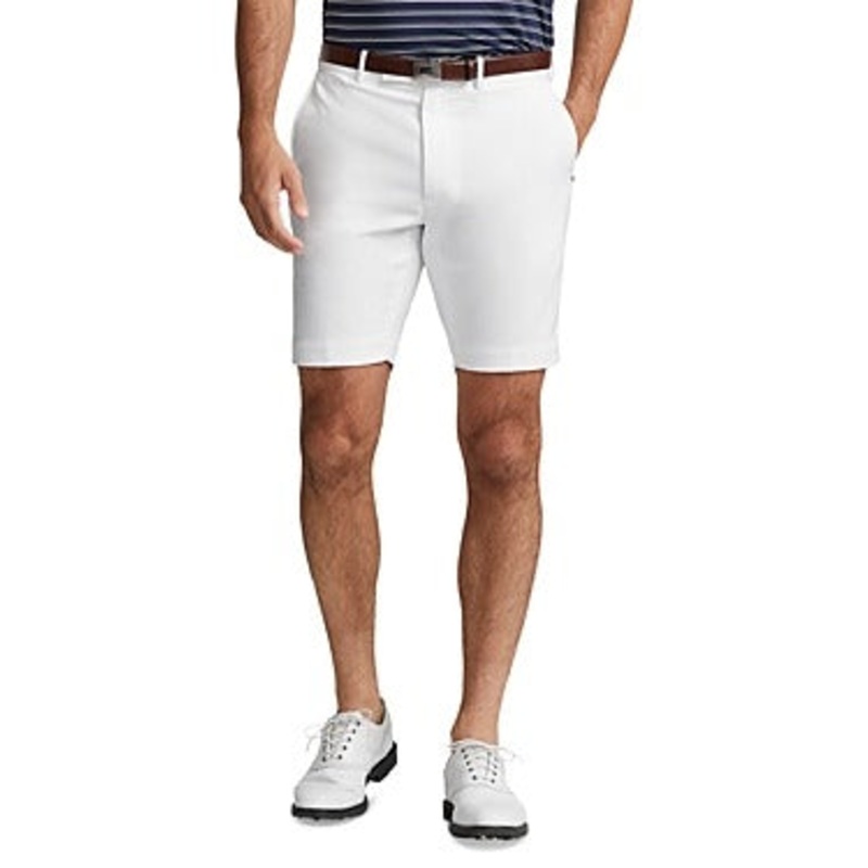 Polo Ralph Lauren Mens RLX Twill 9" Flat Front Gof Shorts Size 38 White