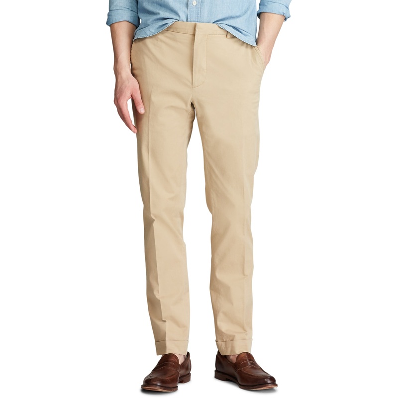 Polo Ralph Lauren Mens Stretch Chino Pants Monument Tan Beige 36 x 30