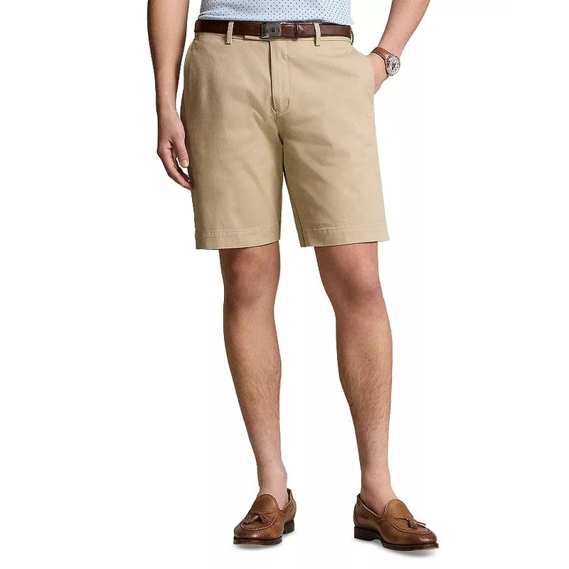 Polo Ralph Lauren Mens Suffield Solid Chino Shorts Size 33 Beige Khaki