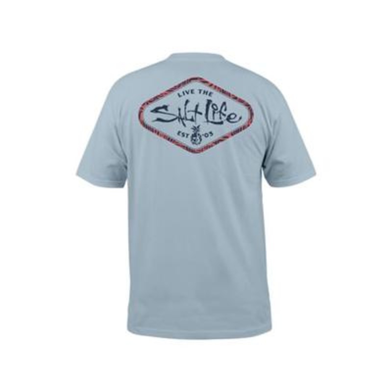Salt Life Men's Simply Salty Logo Short Sleeve T Shirt Blue XL