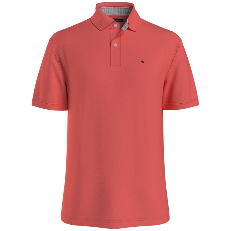 Tommy Hilfiger Tommy Hilfiger Mens Classic Fit Polo Shirt Coral Pink Small