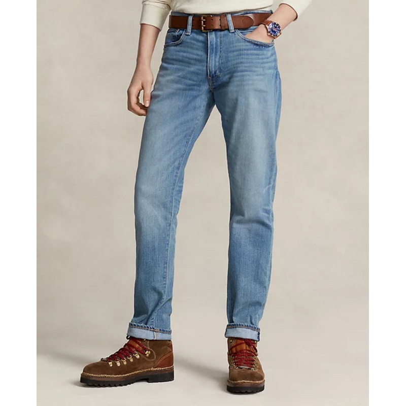 Polo Ralph Lauren Mens Parkside Active Taper Stretch Jeans Gilded Blue 38 x 32