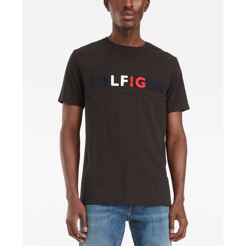 Tommy Hilfiger Mens American Logo Short Sleeve T Shirt Dark Sable 2XL