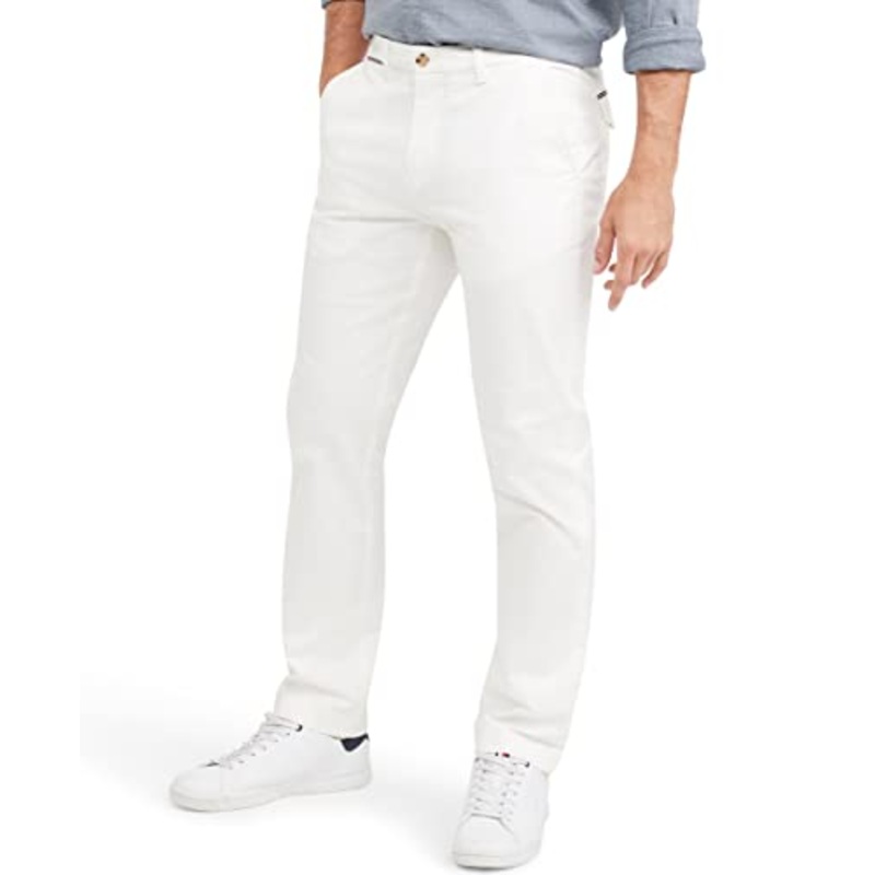 Tommy Hilfiger Mens Casual Fit Chino Dress Pants Milky Way 38 x 32