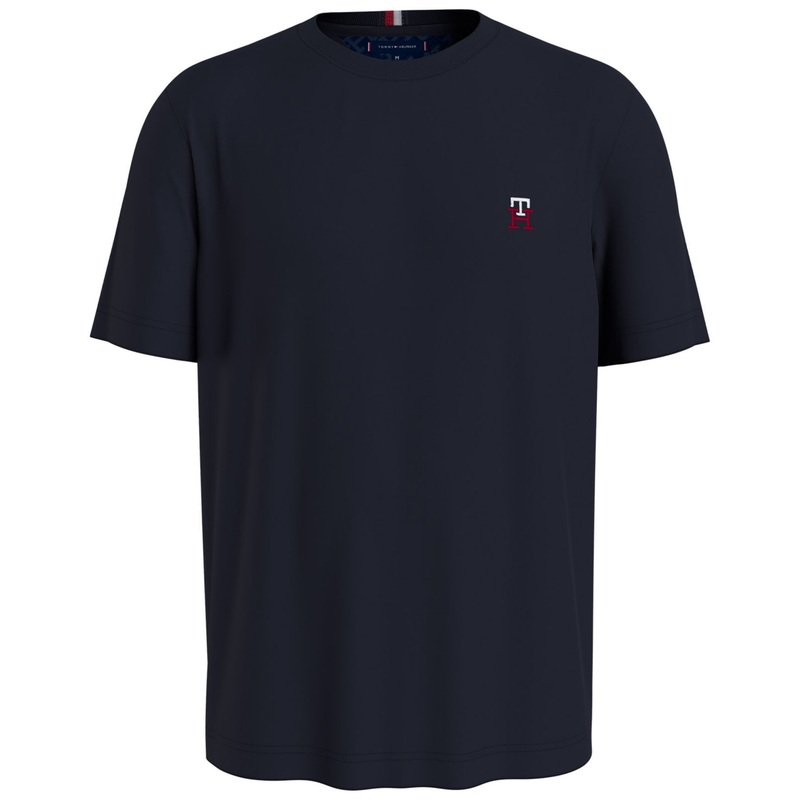 Tommy Hilfiger Mens Regular Fit Monogram Short Sleeve T Shirt Desert Sky XL