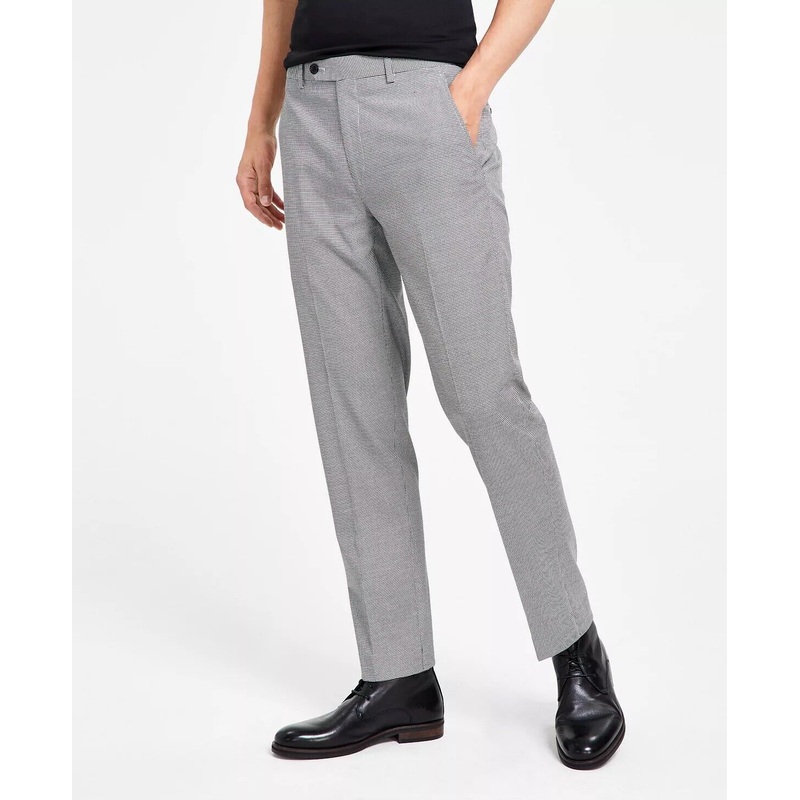 ALFANI Men's Slim-Fit Black & White Pattern Suit Dress Pants 32 x 34