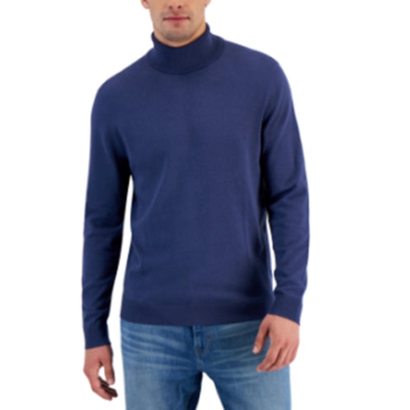 Alfani Mens Tucker Otto Turtleneck Sweater Blue Nite Escape XL