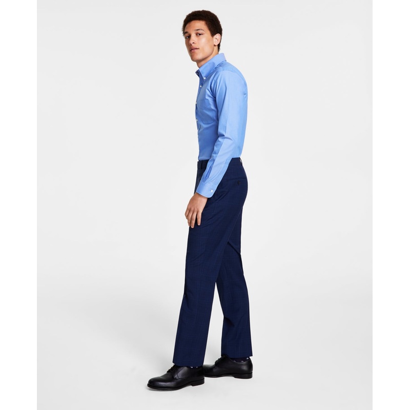 Brooks Brothers Men's Classic Fit Pinstripe Wool Blend Dress Pants Navy 36 x 30