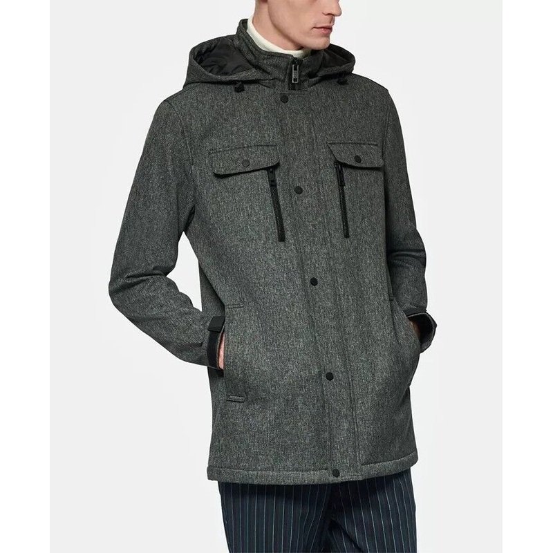 Marc New York Men's Doyle Hooded Jacket XL Mid Grey