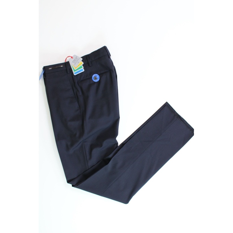 PT Torino PT01 Mens Modern Fit Stretch Dress Pants EU 54 US 38 Navy Wool $395