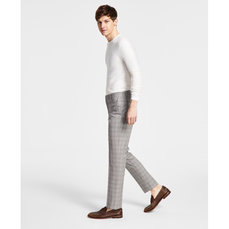 Tommy Hilfiger Mens Modern Fit TH Flex Suit Dress Pants Brown 30 x 30