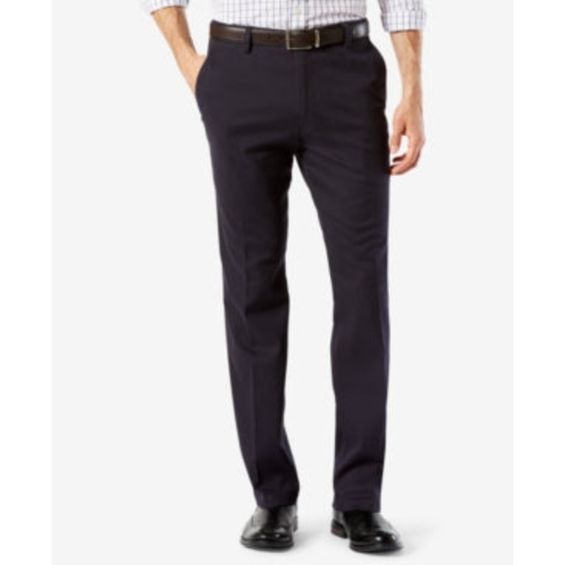 Dockers Mens Easy Stretch Khaki Pants Navy Blue 30 x 30