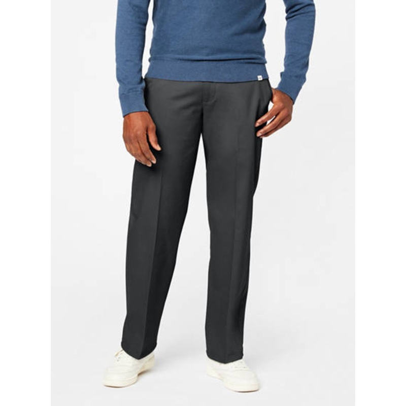 Dockers Mens Signature Relaxed Fit Dress Pants Steelhead Grey 33 x 30
