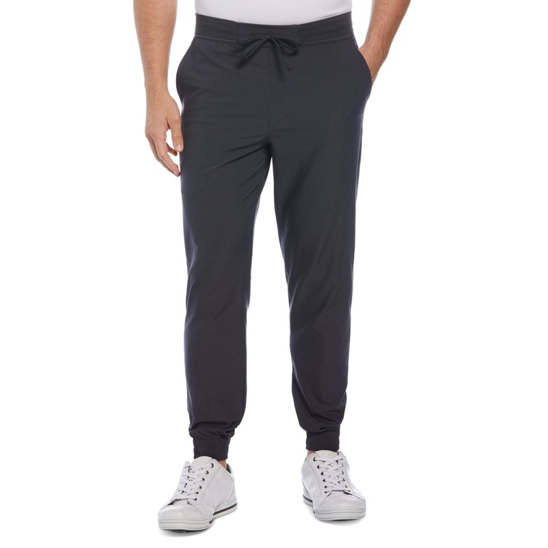 PGA TOUR Mens Pull On Golf Jogger Pants Caviar Black Small