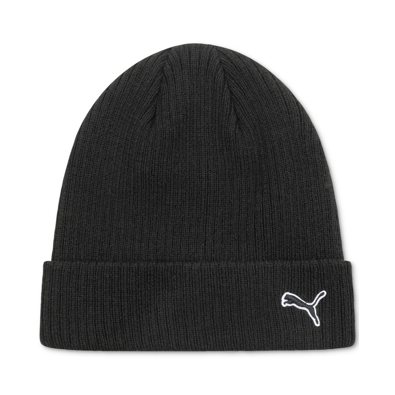 Puma Mens Evercat Fundamental Ribbed Knit Beanie Black OS