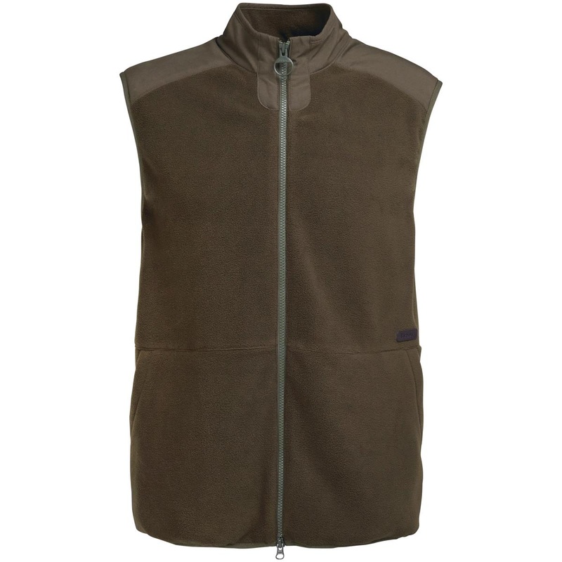 Barbour Men's Country Full Zip Fleece Vest Olive Green Medium