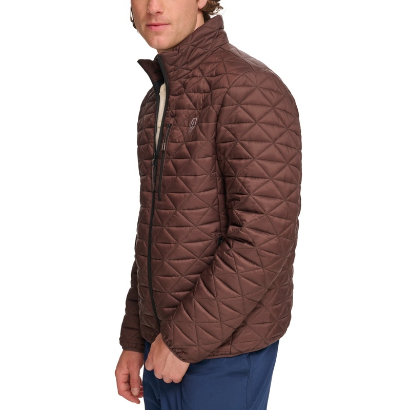 Bass Outdoor Men's Diamond Quilted Packable Puffer Jacket Coat Carafe Brown XL