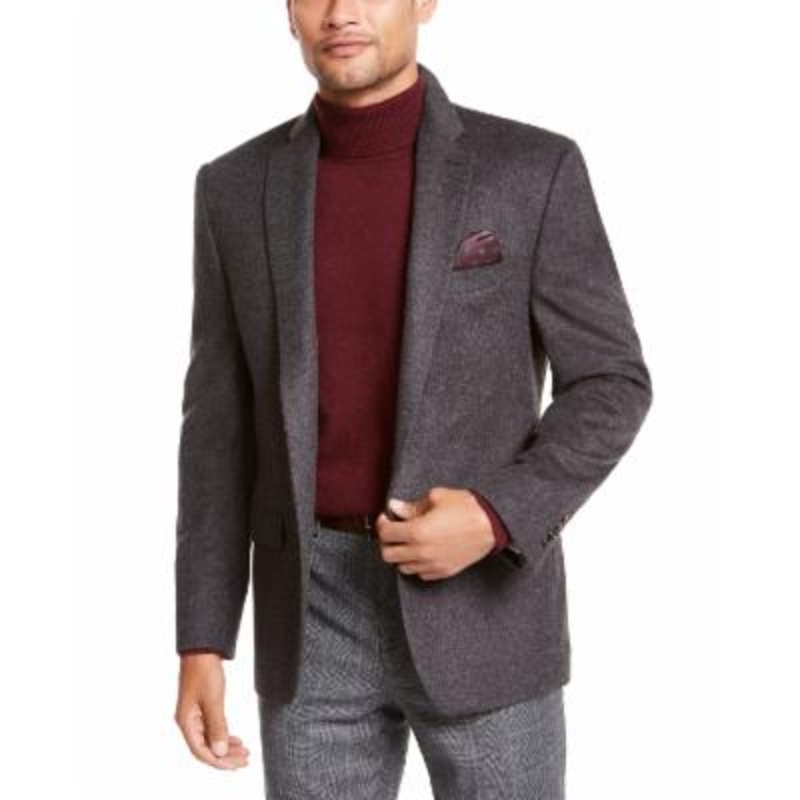 Lauren Ralph Lauren Men's Flannel Sport Coat Blazer  Grey 46R