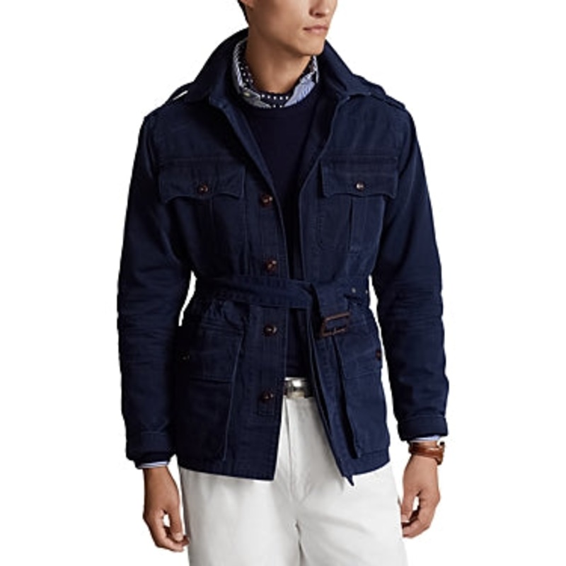 Polo Ralph Lauren  Highridge Safari Twill Cotton Bomber Jacket XXL Navy Blue