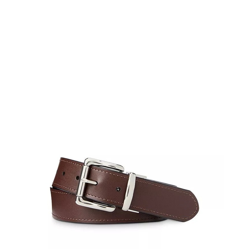 Polo Ralph Lauren Leather Reversible Roller Buckle Belt Size 32 Brown / Black