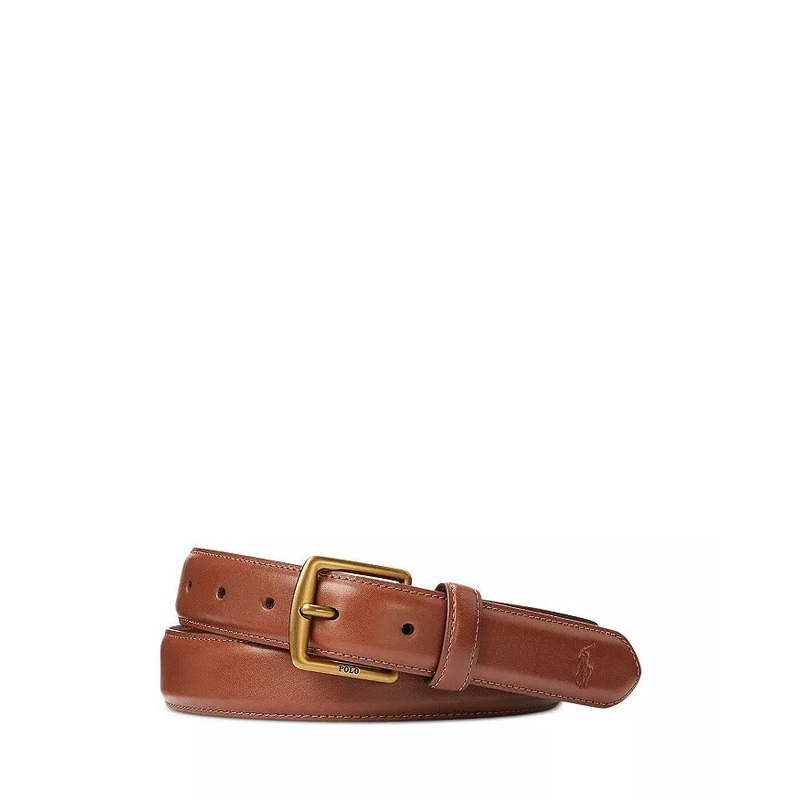 Polo Ralph Lauren Men's Full Grain Leather Dress Belt Size 32 Brown