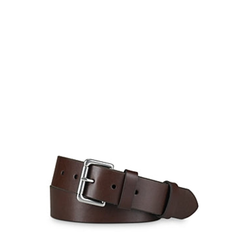 Polo Ralph Lauren Men's Leather Roller-Buckle Belt Size 34 Brown
