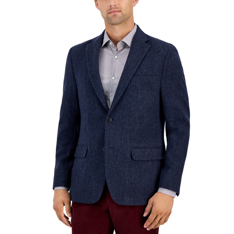 Tommy Hilfiger Modern Fit Wool Sport Coat Blue 40R