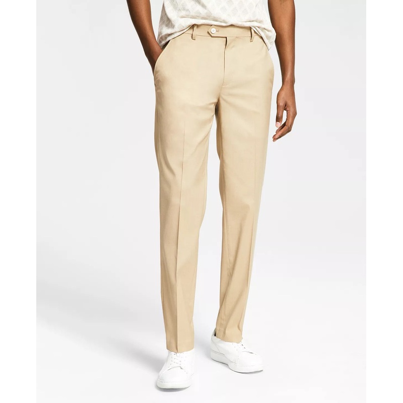 Alfani Mens Slim Fit Stretch Solid Suit Dress Pants Caramel Beige 36 x 30