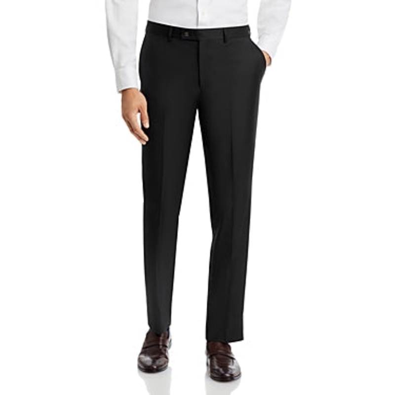 Robert Graham Mens Modern Fit Suit Dress Pants Dark Green Sharkskin Size 32