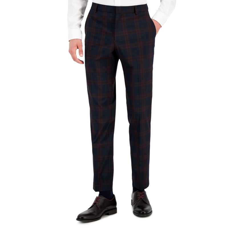 Tommy Hilfiger Mens Modern Fit Stretch Performance Pants Burgundy Red 38 x 30