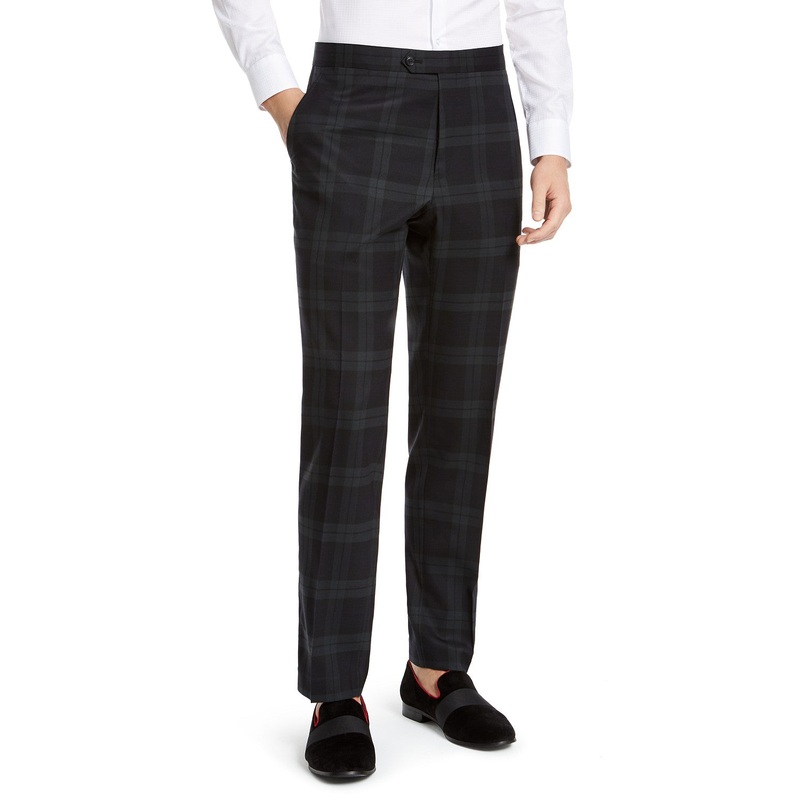 Tommy Hilfiger Mens Modern Fit TH Flex Stretch Dress Pants Greenblue 36 x 29